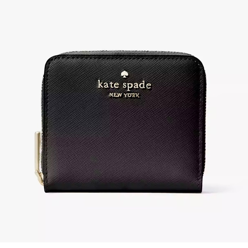 Black Kate Spade Staci Small Zip Around Wallet NWT